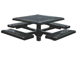 46" Square Classic Metal Picnic Table