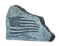 Concrete Tattered Flag Patriotic Stone