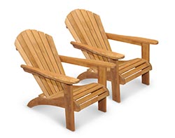 Teak Adirondack Chairs (Set of 2)