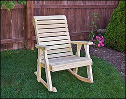 Treated Pine Rollback Rocking Chair