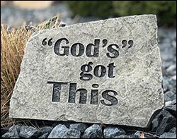 Concrete "God's got This" Religious Stone