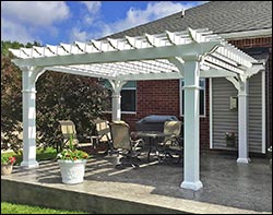 Vinyl Free Standing 2-Beam Pergolas