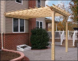 Treated Pine Wall Mount 2-Beam Pergolas