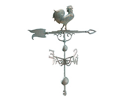 Aluminum Verdigris Rooster Weathervane