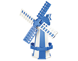 Medium Poly Lumber Windmill - Bright Blue and White