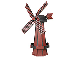 Large Poly Lumber Windmill - Cherrywood and Black