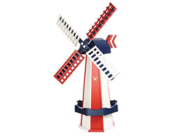 Large Poly Lumber Windmill - Red, White, and Blue