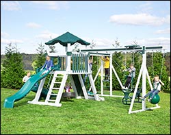 Landslide Vinyl Playset w/ Climbing Set & Rock Wall