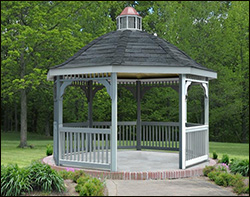 Vinyl Belle Roof Octagon Gazebos