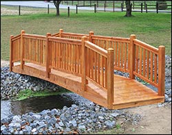 Straight Spindle Rail Pedestrian Trail Bridge