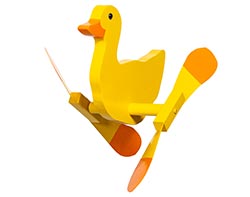 Yellow Duck Whirly Bird Spinner