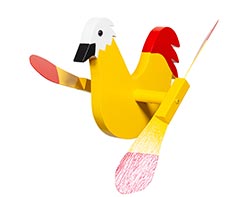 Yellow Chicken Whirly Bird Spinner