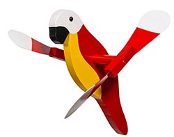 Red Parrot Whirly Bird Spinner