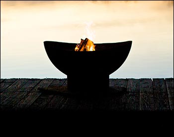 Carbon Steel Curved Fire Pit