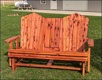 48" Eastern Red Cedar Loveseat Glider