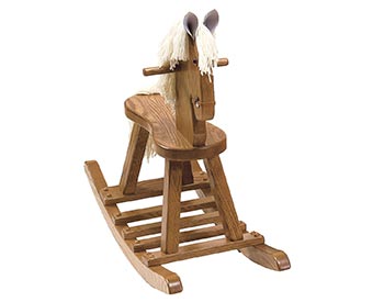 Wooden Flat Seat Rocking Horse