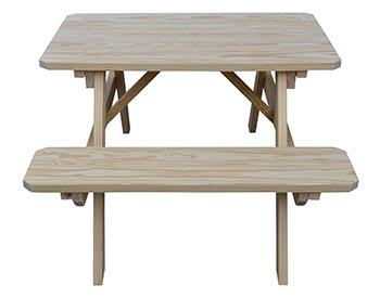 Treated Pine Picnic Table w/ Attached Benches