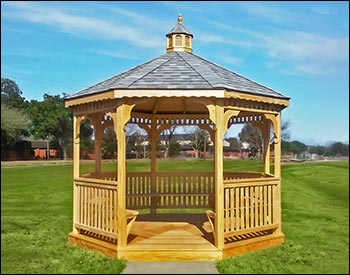 Treated Pine Single Roof Octagon Gazebos