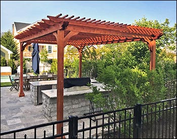 Red Cedar Free Standing 2-Beam Pergolas