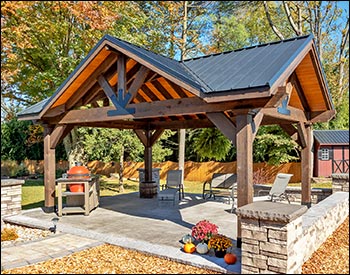 Rustic Red Cedar Herrington Gable Ramada