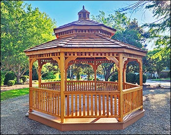 Red Cedar Double Roof Octagon Gazebos