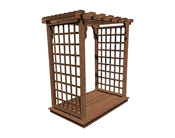 Red Cedar Liberty Arbor w/ Deck