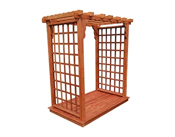 Red Cedar Liberty Arbor w/ Deck