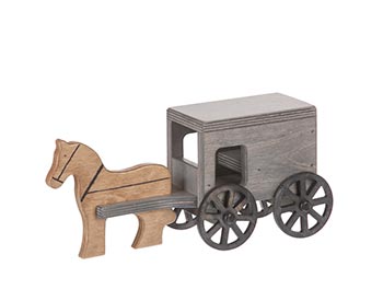 Maple Large Horse and Buggy