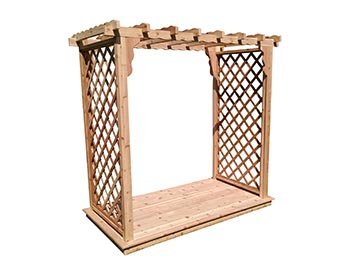 Red Cedar Creekside Arbor w/ Deck