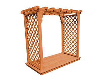 Treated Pine Creekside Arbor w/ Deck