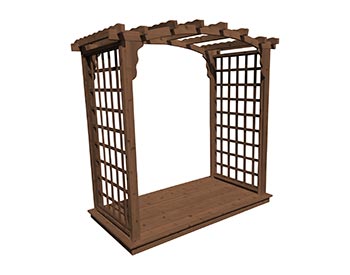 Red Cedar Dover Arbor w/ Deck