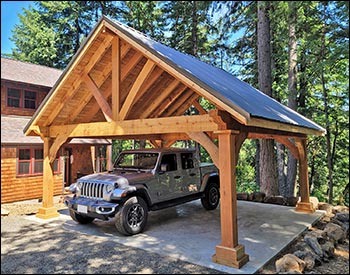 Rough Cut Cedar Gable Ramada