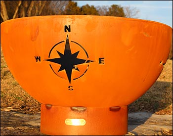 Carbon Steel Compass Fire Pit