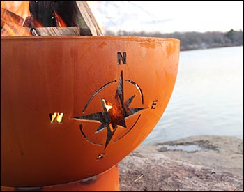 Carbon Steel Compass Fire Pit