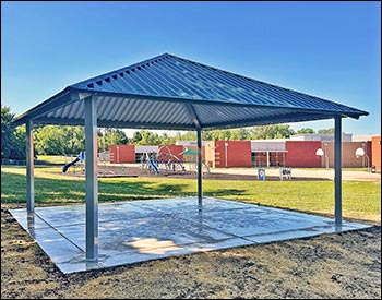 All Steel Single Roof Forestview (Square) Pavilions