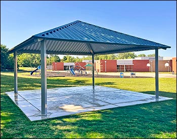 All Steel Single Roof Forestview (Square) Pavilions