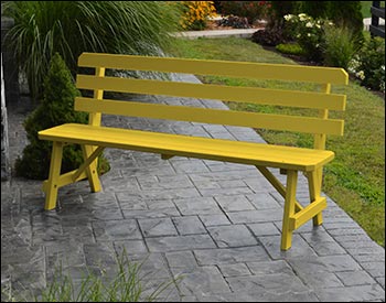 Southern Yellow Pine Traditional Backed Bench