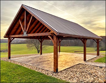 Rustic Eastern Hemlock Garden Ramada