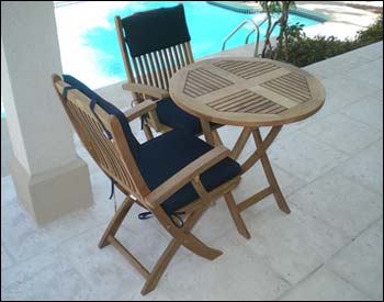 30" Teak Table and Sailor Chair Set