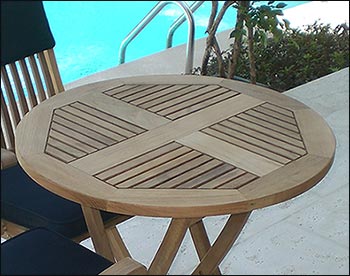 30" Teak Table and Sailor Chair Set