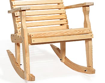 Treated Pine Rollback Rocking Chair