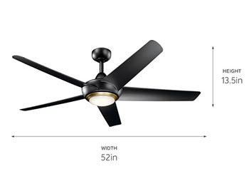 52" Knap LED Ceiling Fan