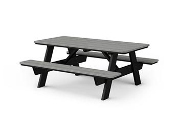Poly Lumber 6 Picnic Table w/ Attached Benches