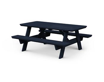 Poly Lumber 6 Picnic Table w/ Attached Benches