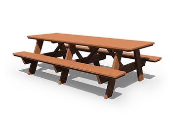 Treated Pine 8 Picnic Table w/ Attached Benches