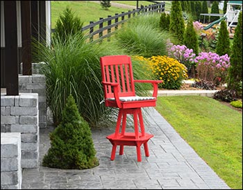 Poly Lumber Traditional Swivel Bar Chair