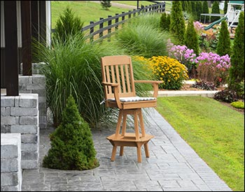 Poly Lumber Traditional Swivel Bar Chair