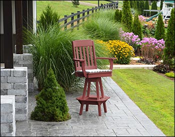 Poly Lumber Traditional Swivel Bar Chair