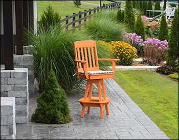 Poly Lumber Traditional Swivel Bar Chair