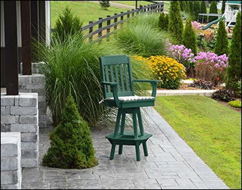 Poly Lumber Traditional Swivel Bar Chair